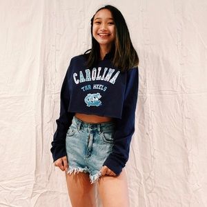 university of north carolina long sleeved croptop